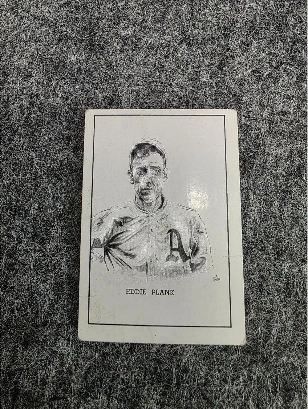 Eddie Plank Philadelphia A's Vintage Baseball Card Black & White 1954 Callahan